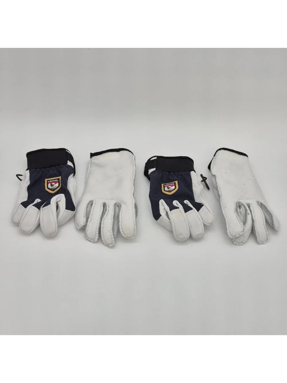 Hestra Army Leather Patrol Jr. Kids Ski Gloves Navy Size 4 Insulated 5-Finger